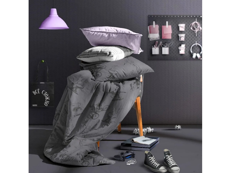 Постельное блеье 500345 (24) На спорте поплин 1,5 сп / Василиса