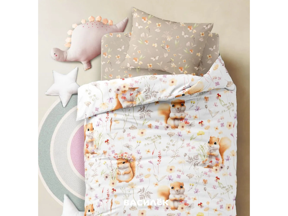 Постельное белье 500160 (24) Лесная красавица поплин 1,5 сп / Василиса