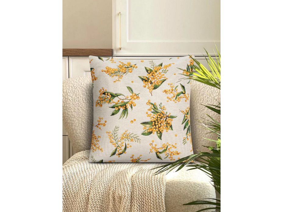 Наволочка декоративная 9645 Мимоза гобелен 45*45 / Le Gobelin