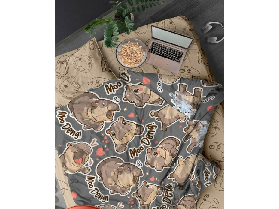 Постельное белье 500307 (24) Хиппо перкаль 1,5 сп / Василиса