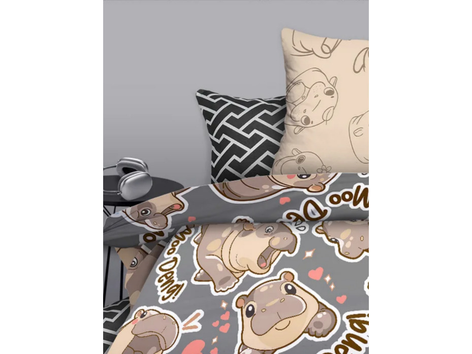 Постельное белье 500307 (24) Хиппо перкаль 1,5 сп / Василиса