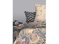 Постельное белье 500307 (24) Хиппо перкаль 1,5 сп / Василиса