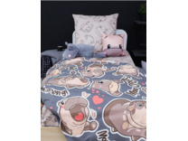 Постельное белье 500307 (24) Хиппо перкаль 1,5 сп / Василиса