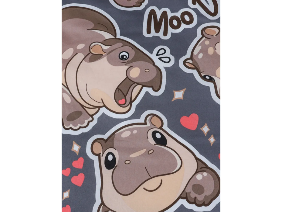 Постельное белье 500307 (24) Хиппо перкаль 1,5 сп / Василиса