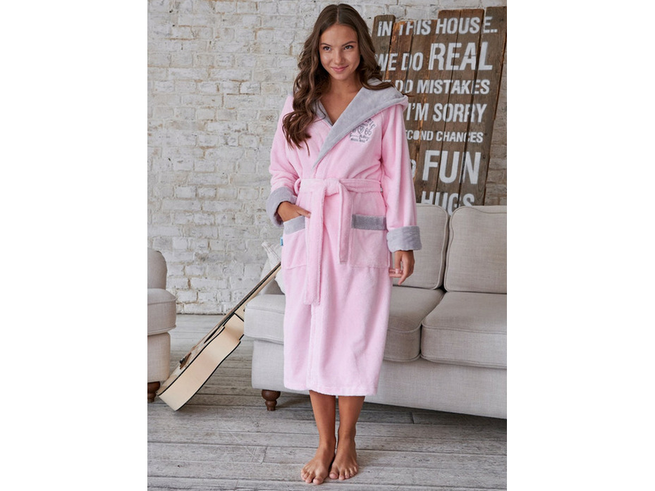 Халат подростковый Athletic little бамбуковый с капюшоном / Vien