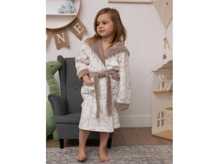Халат детский Dino хлопковый с капюшоном / Vien