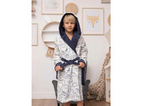 Халат детский Dino хлопковый с капюшоном / Vien