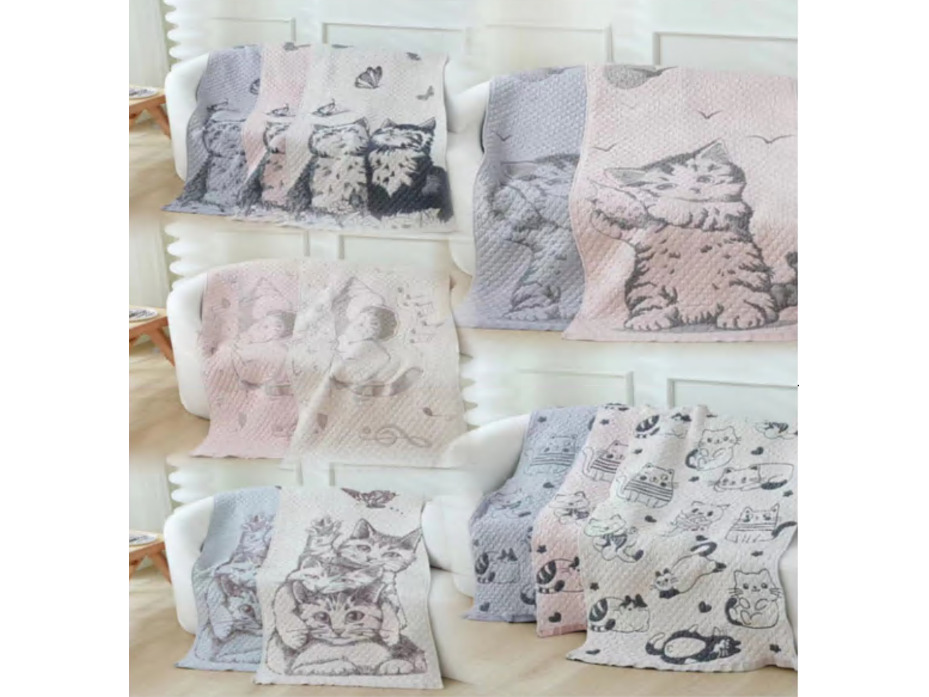 Полотенце 4604231 Ассорти котов хлопковое 35*75 / 7-я