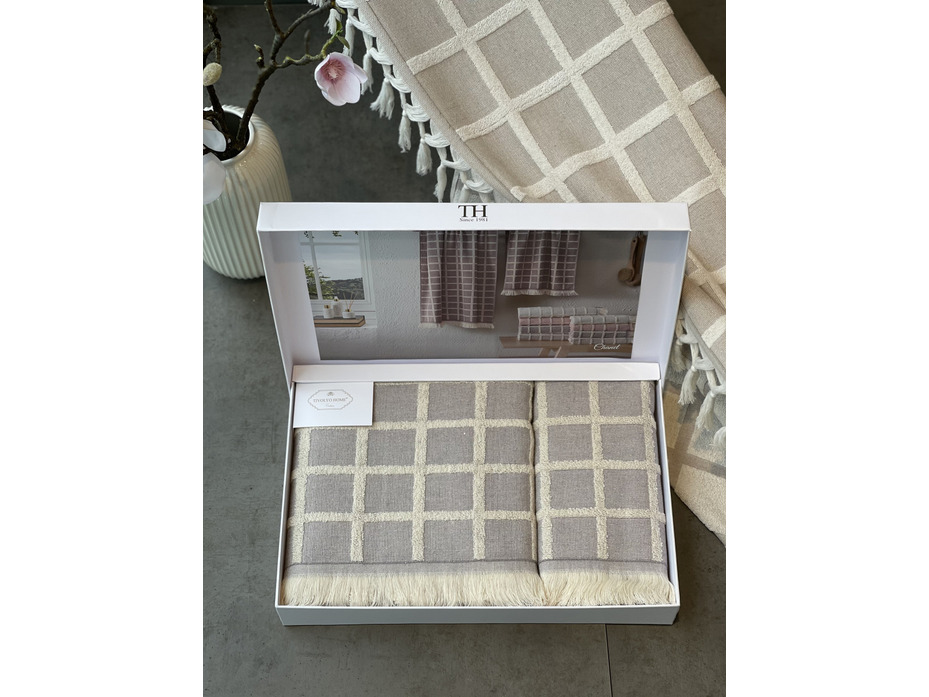 Набор полотенец Chanel махровые в подарочной упаковке 50*100 , 75*150 / Tivolyo Home Набор полотенец Chanel махровые в подарочной упаковке 50*100 , 75*150 / Tivolyo Home