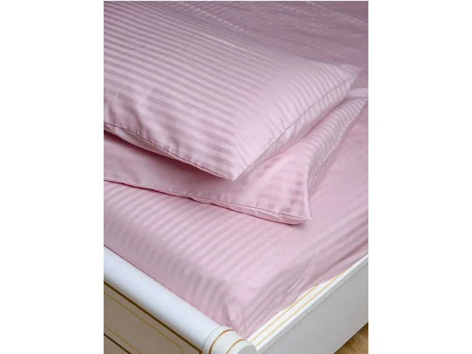 Простыня на резинке с наволочками Led fitted cizgili сатин страйп 180*200, 50*70 (2 шт) / Maison Dor