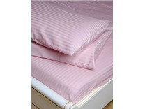 Простыня на резинке с наволочками Led fitted cizgili сатин страйп 180*200, 50*70 (2 шт) / Maison Dor