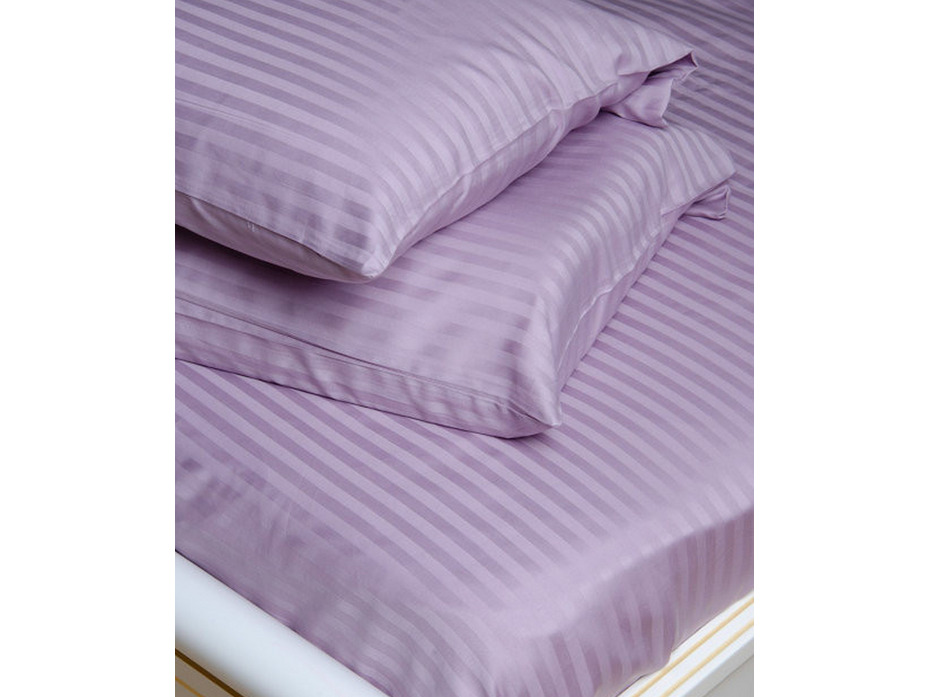 Простыня на резинке с наволочками Led fitted cizgili сатин страйп 180*200, 50*70 (2 шт) / Maison Dor