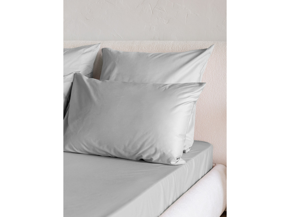 Наволочка 213KL-105 сатин однотонный Светло-серый 70*70 / Tia