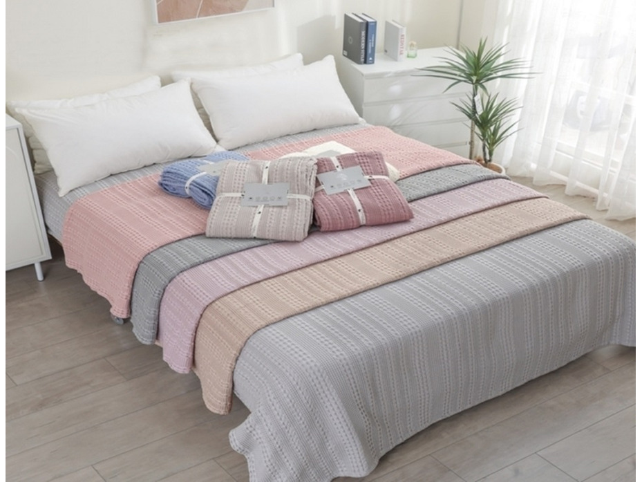 Покрывало 3008501 Однотонное вафельное 150*200 / 7-я
