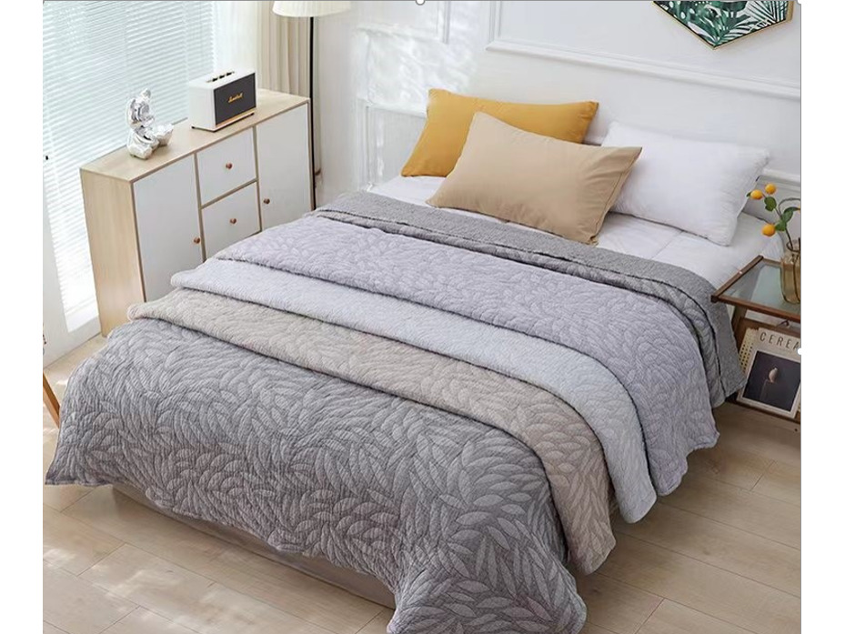 Покрывало 4608210 Крупные листья хлопковое 150*200 / 7-я