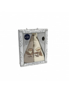 Набор полотенец HM 755 La rita Кофе вафельные (D 50, 2 шт) / Karven