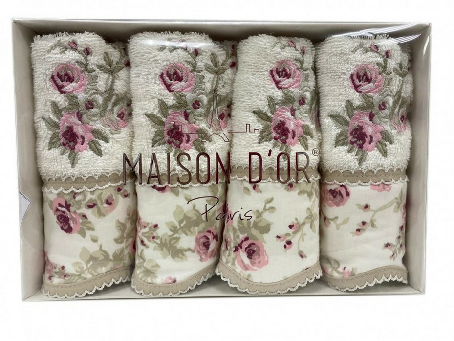 Набор полотенец Lady roses махровые 30*50 (4 шт) / Maison Dor