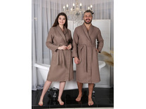 Халат унисекс Бохо вафельный накладной карман / Ашма