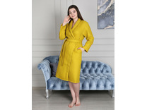 Халат унисекс Бохо вафельный накладной карман / Ашма