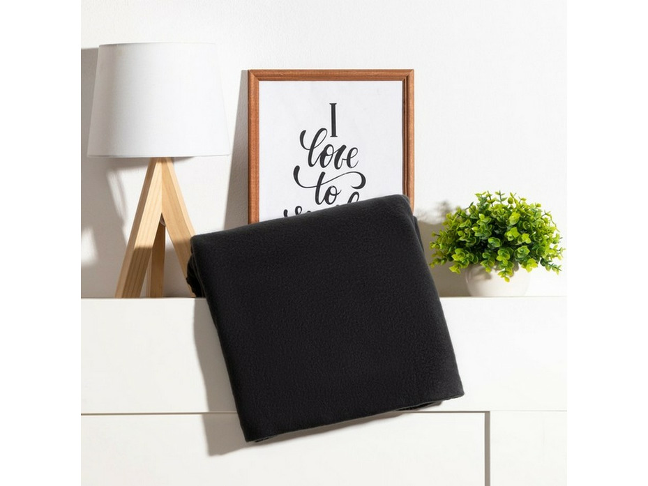 Плед 4315496 графитовый флисовый 150*180 / Экономь и Я