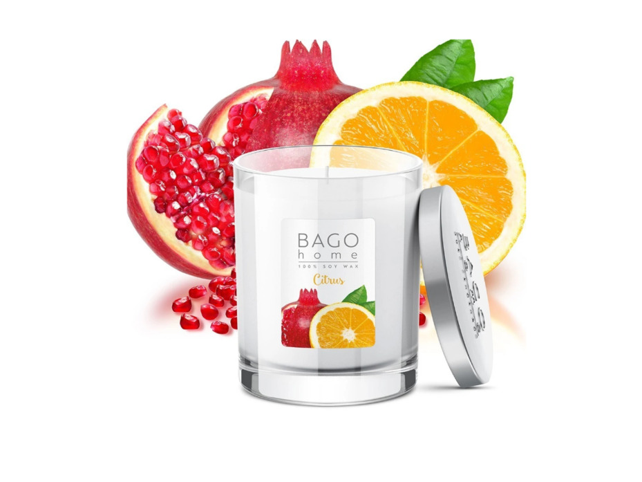 Свеча ароматическая в стекле Цитрус, 132 гр / Bago Home