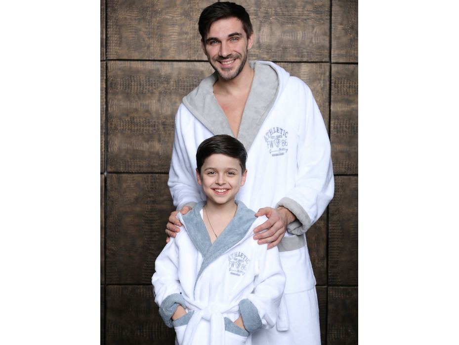 Халат подростковый Atletik Junior бамбуковый с капюшоном / Vien Халат подростковый Atletik Junior бамбуковый с капюшоном / Vien