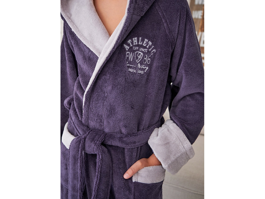 Халат подростковый Atletik Junior бамбуковый с капюшоном / Vien Халат подростковый Atletik Junior бамбуковый с капюшоном / Vien