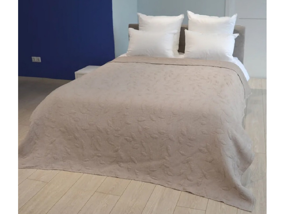 Покрывало 4608259 Тисненые листочки хлопковое 150*200 / 7-я