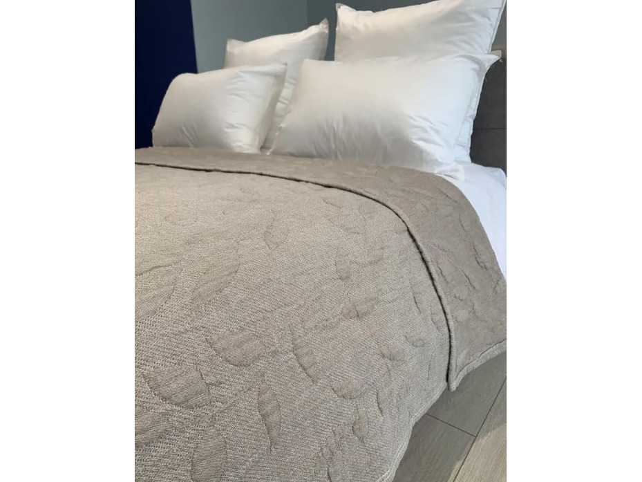 Покрывало 4608259 Тисненые листочки хлопковое 150*200 / 7-я