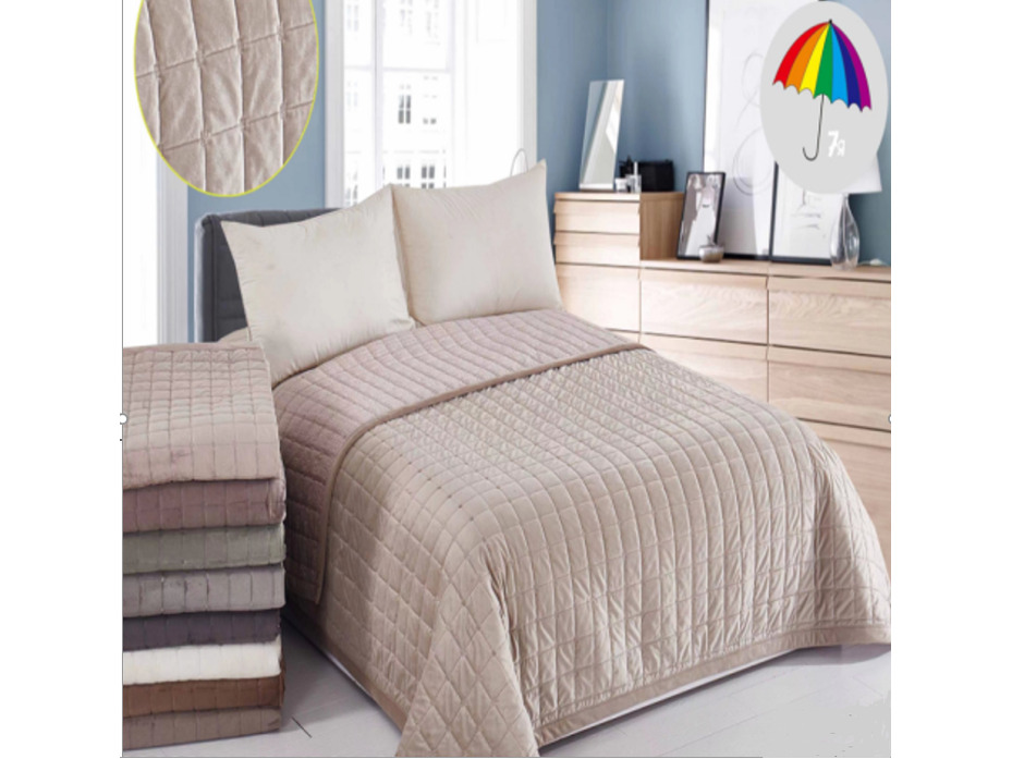 Покрывало 8084335 Квадраты велюровое 220*230 / 7-я