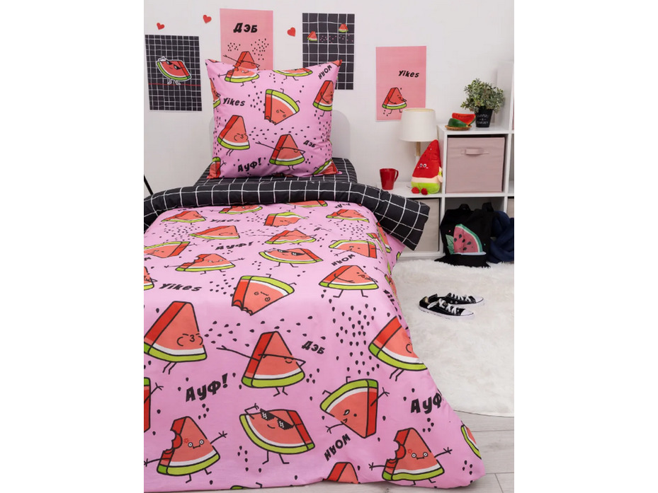 Постельное белье 20125 Арбузер перкаль 1,5 сп / Василиса