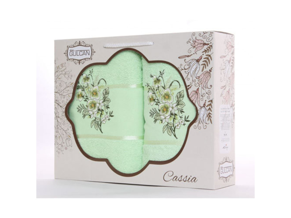 Набор полотенец Gulcan Cassia махровые в подарочной упаковке (50*90, 70*140) / Activ