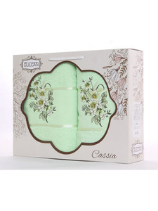 Набор полотенец Gulcan Cassia махровые в подарочной упаковке (50*90, 70*140) / Activ