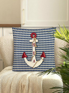 Наволочка декоративная 8336 Якорь гобелен 45*45 / Le Gobelin