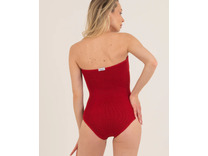 Купальник слитный женский Banador bandeau Красный / Calamoon