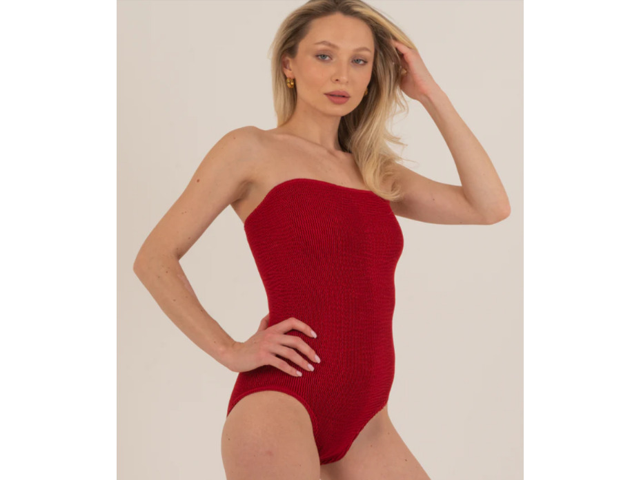 Купальник слитный женский Banador bandeau Красный / Calamoon