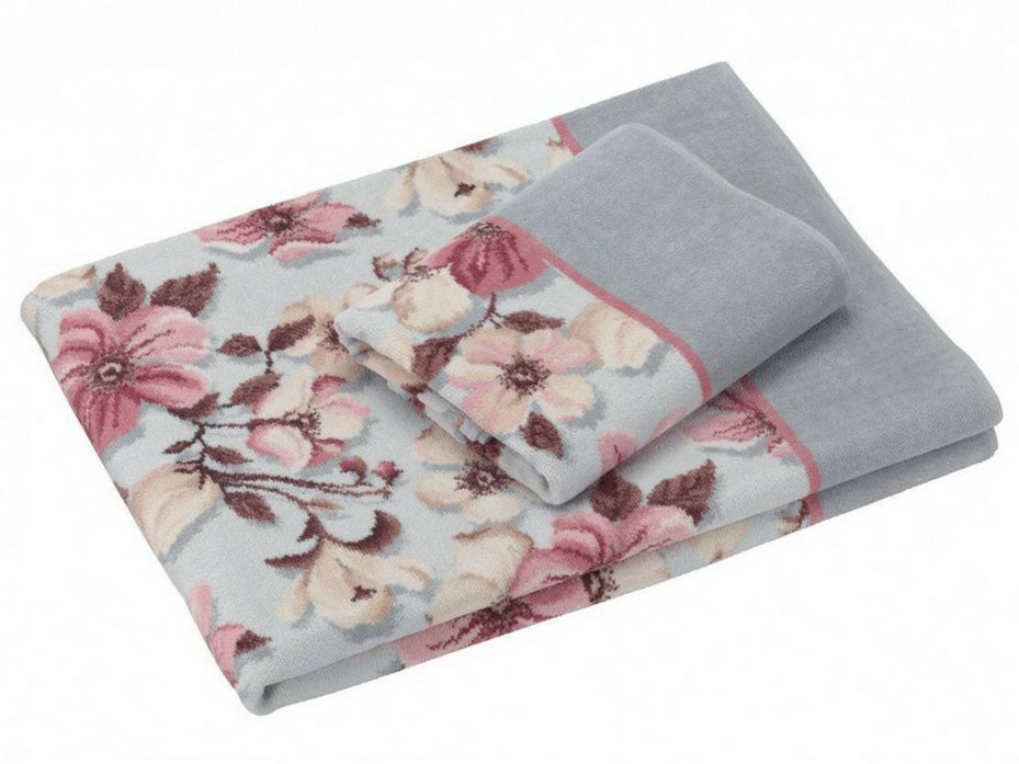 Полотенце Lenz rose silver шеннил 50*100 / Feiler