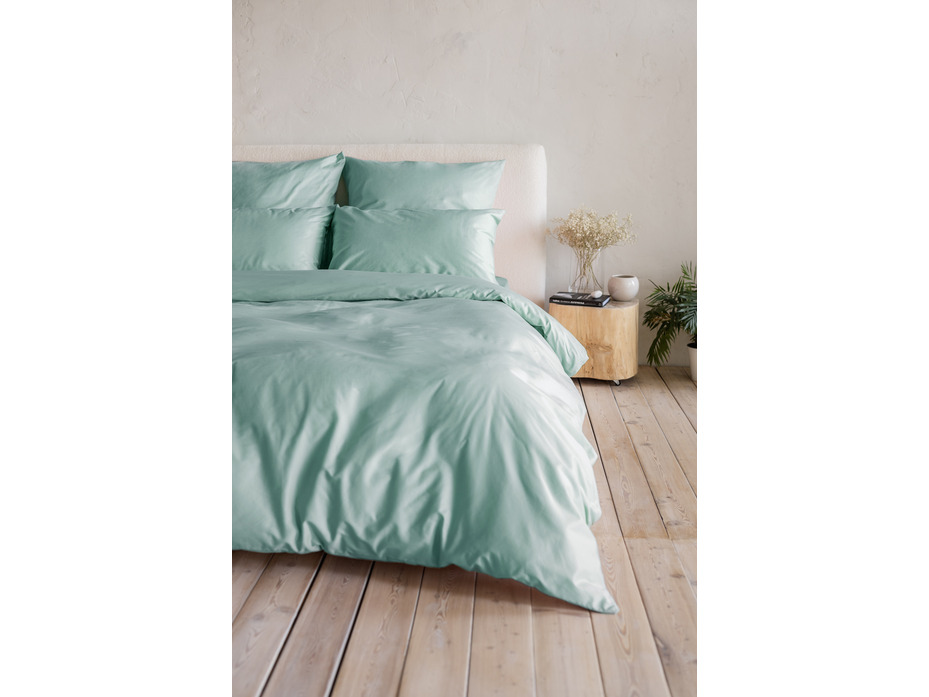Пододеяльник 213KL-506 мята сатин однотонный 160*220 / Tia