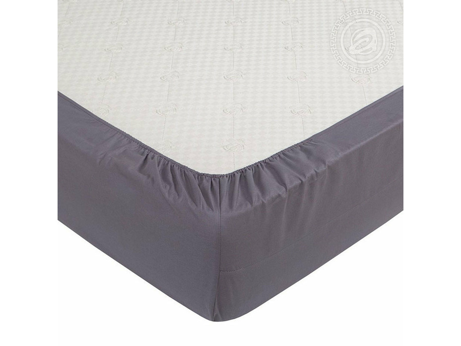 Простыня на резинке 40-26 Графитовый поплин 120*200 / Tia Простыня на резинке 40-26 Графитовый поплин 120*200 / Tia