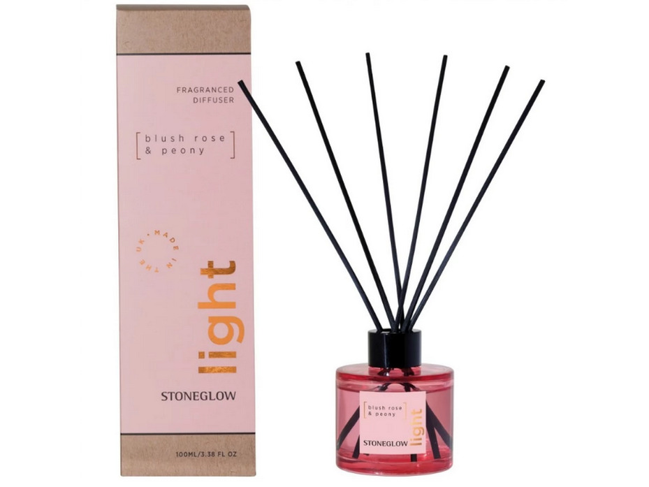 Роза и пион / Диффузор с палочками 100 мл / StoneGlow
