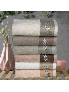 Полотенце H 7001 Elit Sardunya махровое 70*140 / Karven