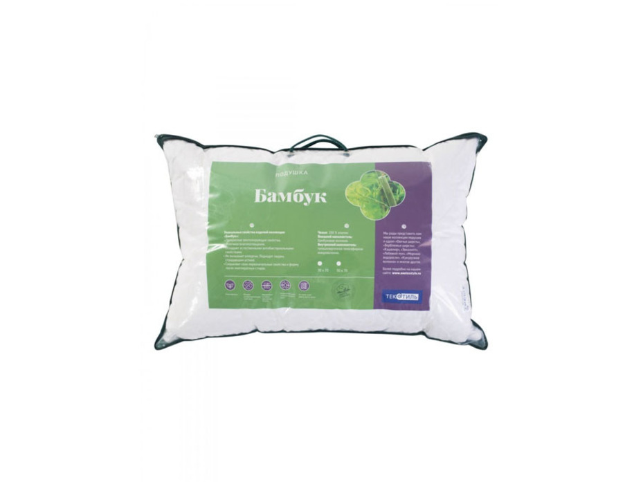 Подушка Бамбук чехол сатин 50*70 / ТекСтиль
