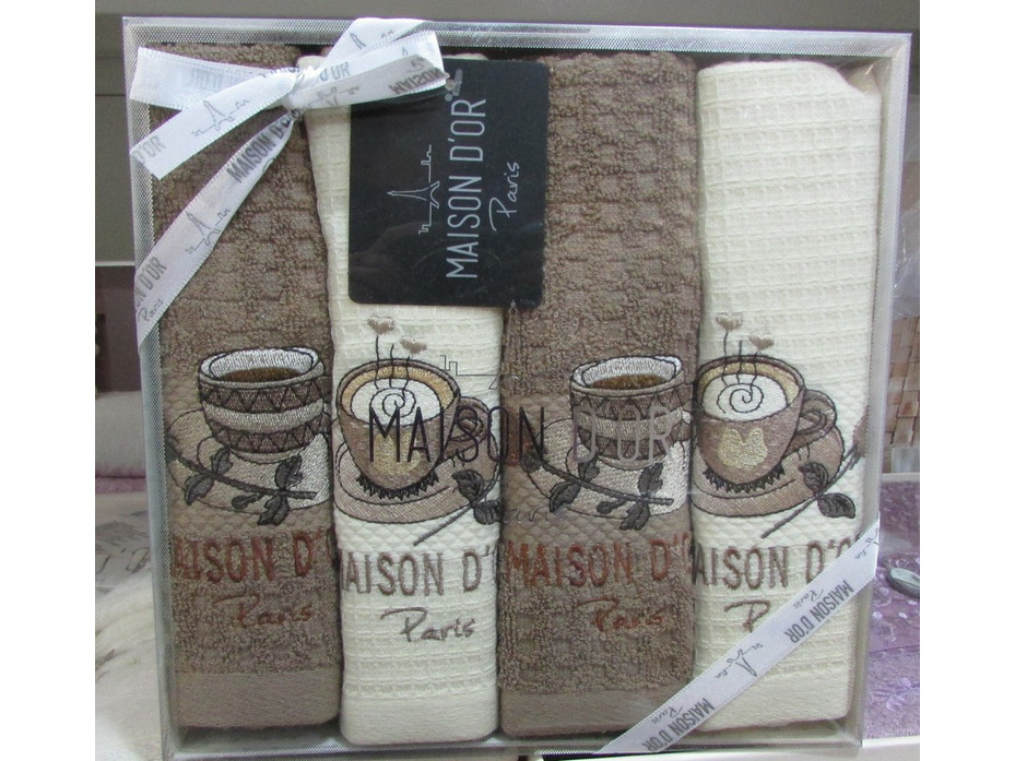 Набор полотенец Mosaic вафельные и махровые (40*60, 4 шт) / Maison Dor