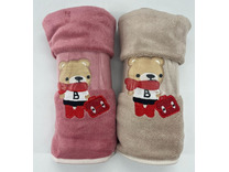 Полотенце 7505130 Мишка с красным шарфом микрофибра 50*90 / 7-я