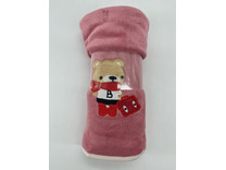 Полотенце 7505130 Мишка с красным шарфом микрофибра 50*90 / 7-я