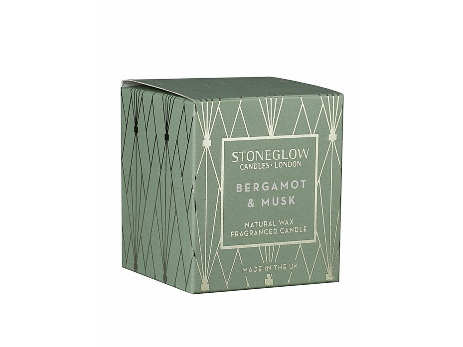 Бергамот и мускус, Свеча в стеклянном стакане / StoneGlow