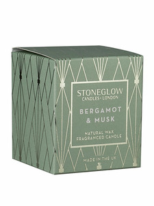 Бергамот и мускус, Свеча в стеклянном стакане / StoneGlow