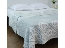 Покрывало 46010234 Белые ромбы соевое волокно 200*230 / 7-я Покрывало 46010234 Белые ромбы соевое волокно 200*230 / 7-я