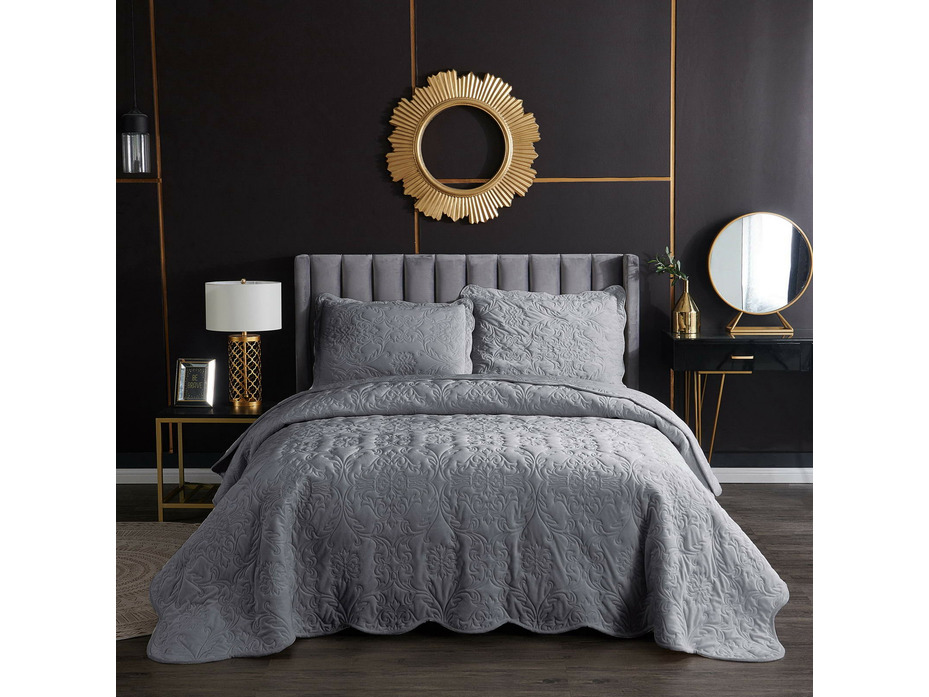 Покрывало с наволочкой Амара велюровое 160*220, 50*70 (1 шт) / Sofi de Marko