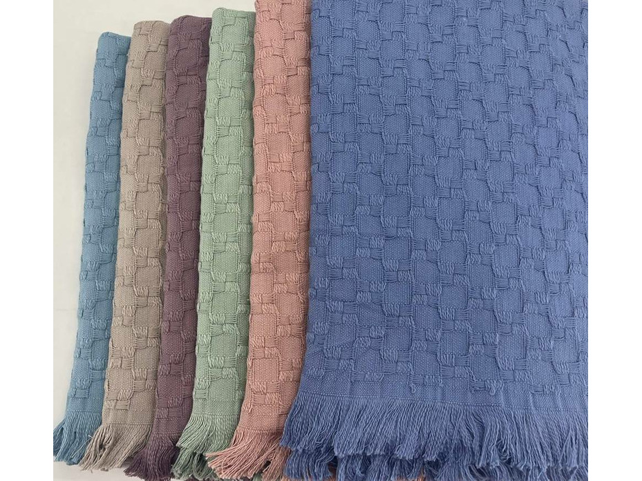 Полотенце 3006150 Однотонное с бахромой 70*140 / 7-я